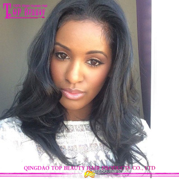 2016 hot sale middle part lace front wigs cheap brazilian pineapple wave natural color lace front wig